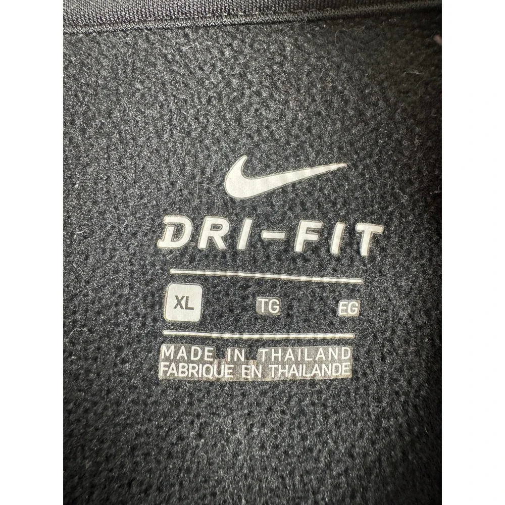 Nike Dri-FIT Womens Quarter Zip Pullover Black Long Sleeve Active Top XL